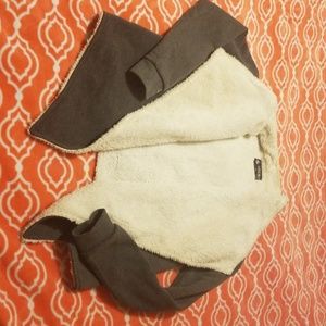 Faux sherpa lined cardigan